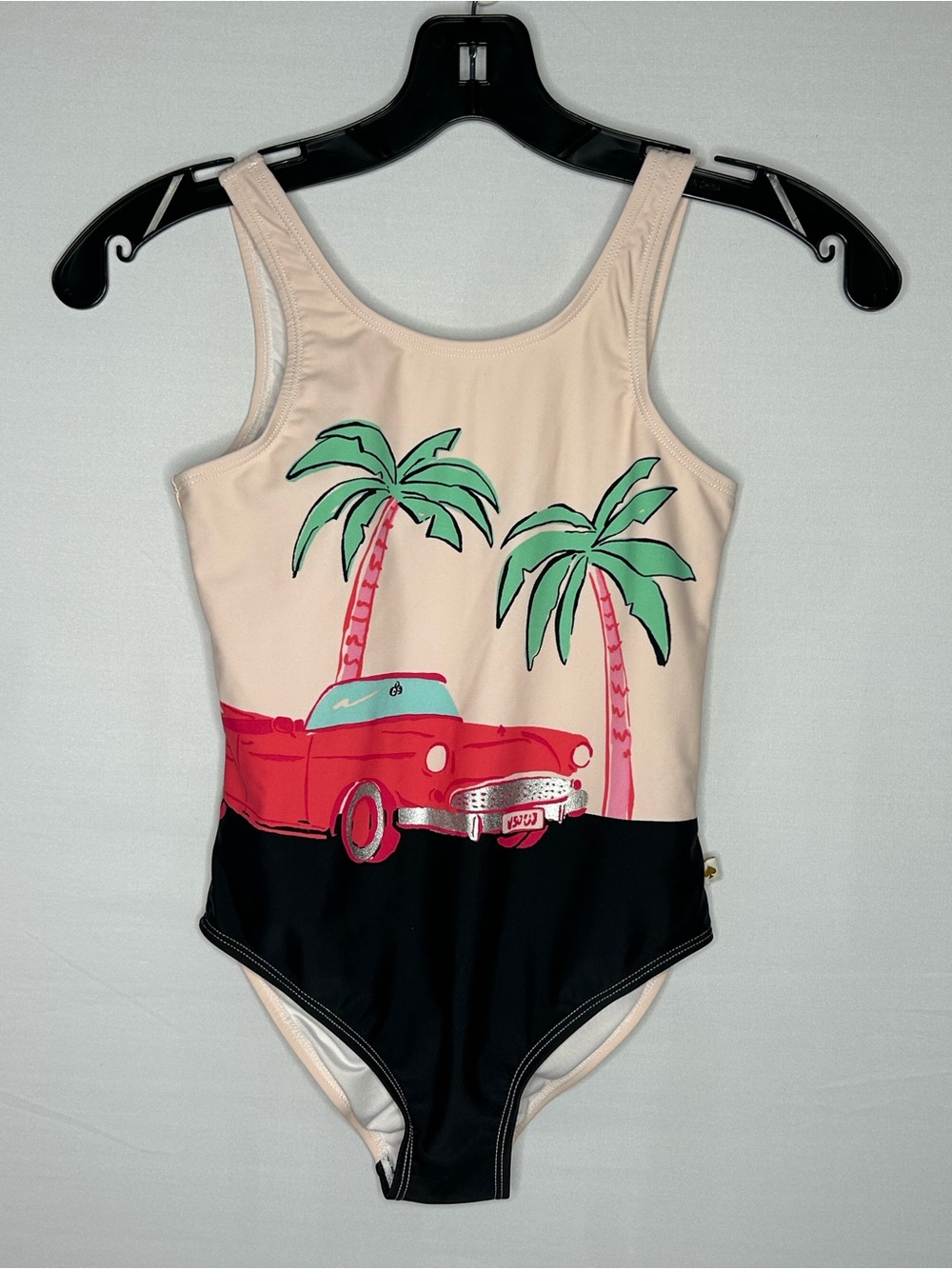 kate spade Pink and Black One-Piece with Red Car Graphic